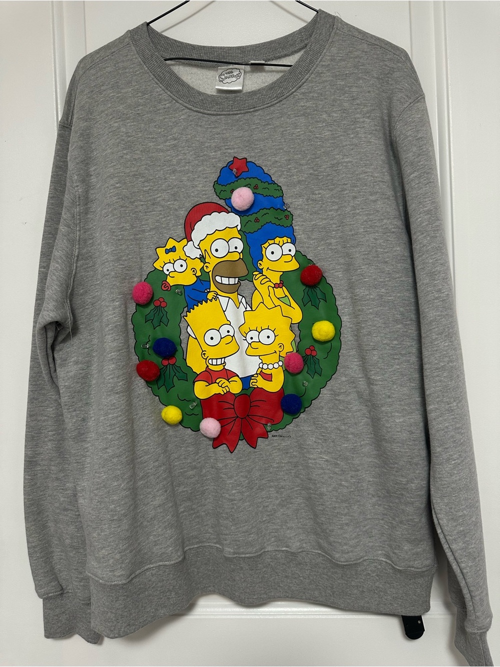 Simpsons light up Pom-Pom Crewneck Sweatshirt - Grey